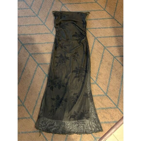 NEW Green Formal Semi Formal Backless Sheer Maxi Dress S - Picture 1 of 6